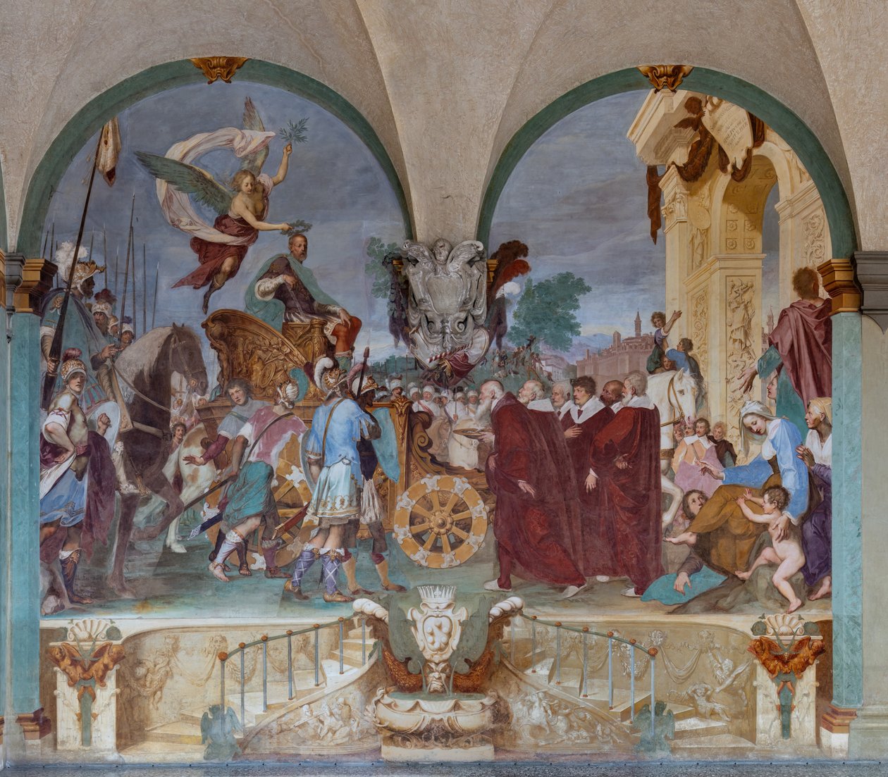Triumphal Entry of Cosimo I into Siena by Baldassare (1611-89) Franceschini