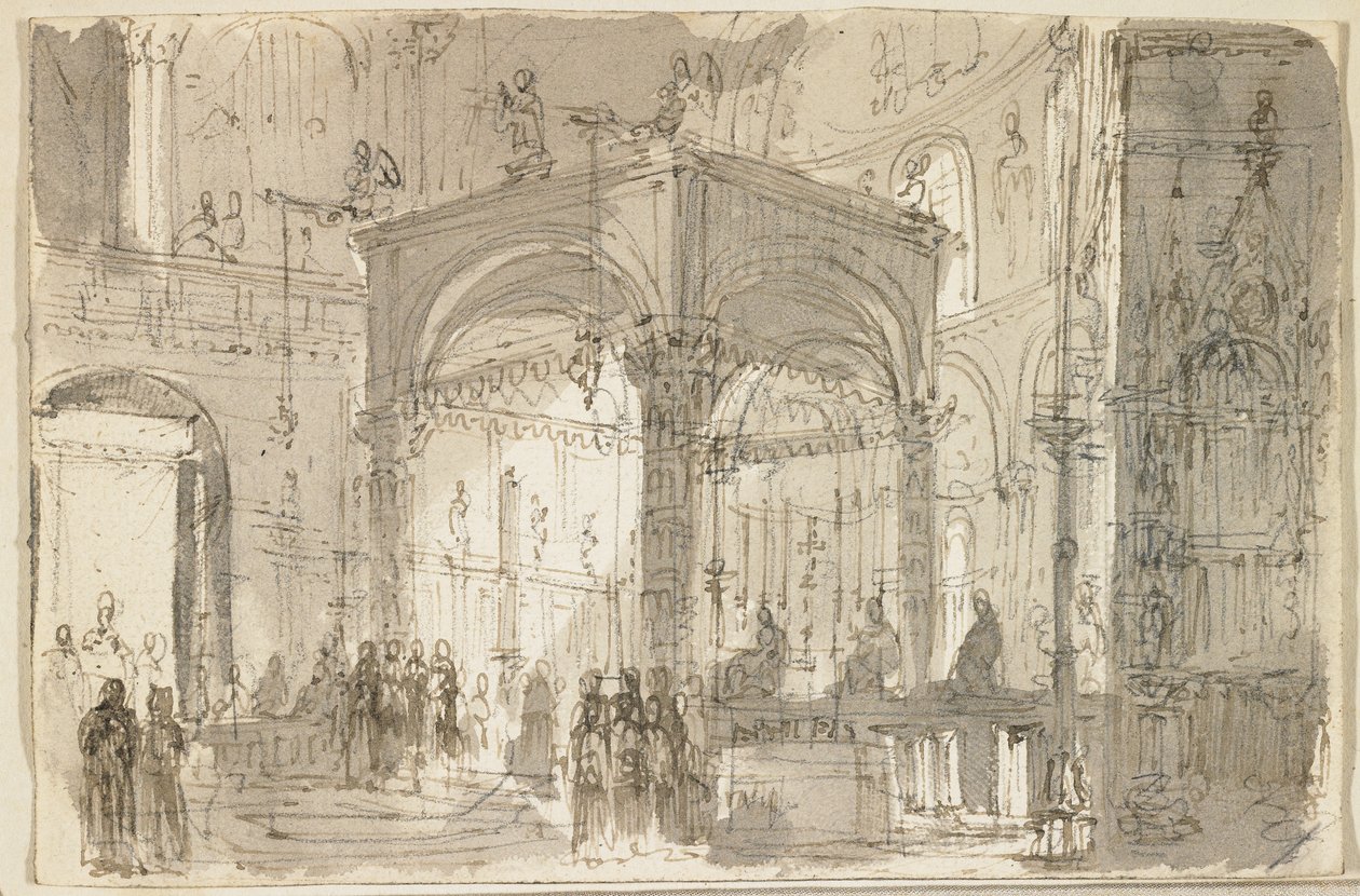 View of a High Altar, Perhaps in San Marco, Venice by Baldassare Cavallotti