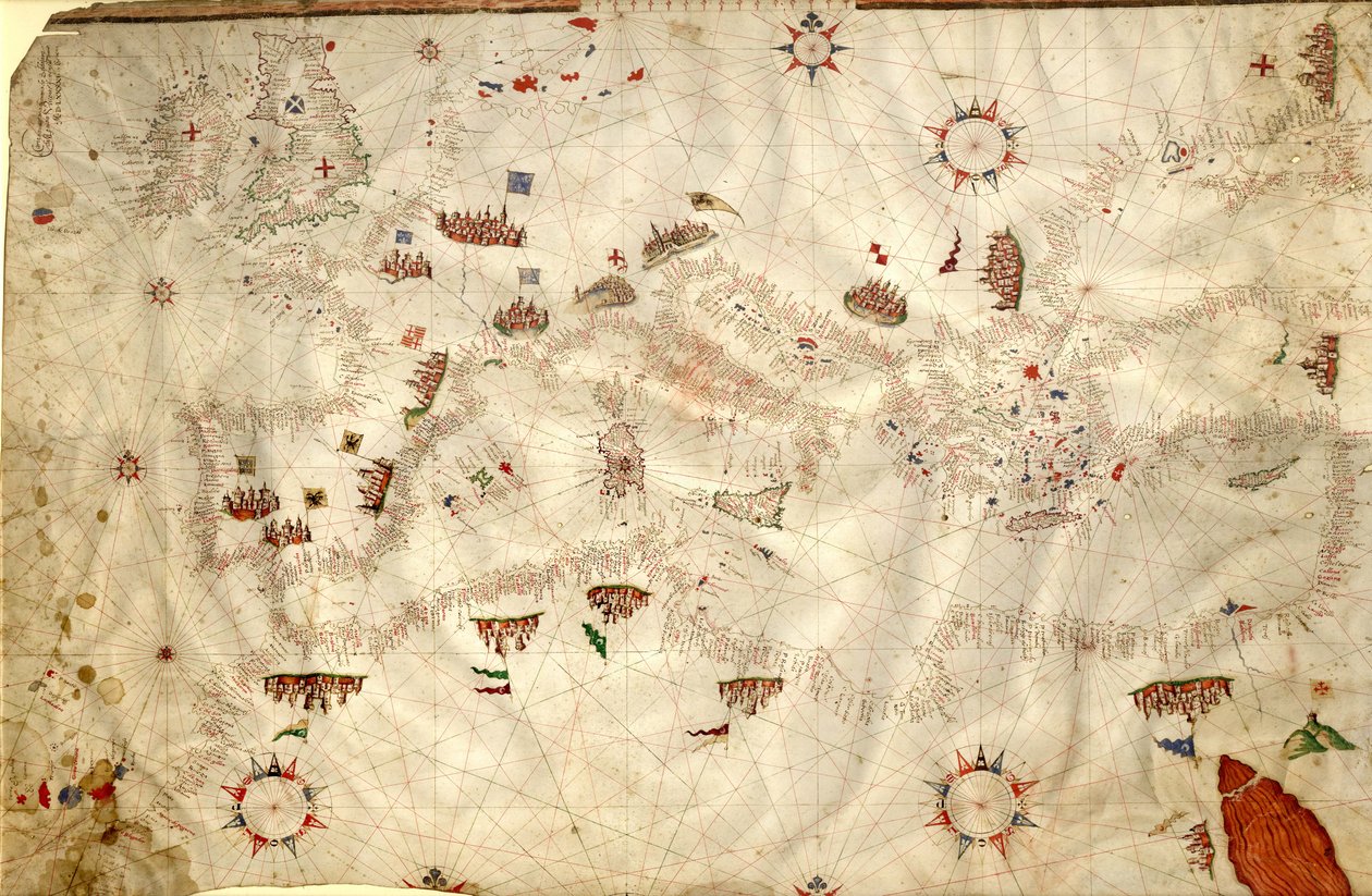 Portolan Chart by Baldassarre (16th century) Maggiolo