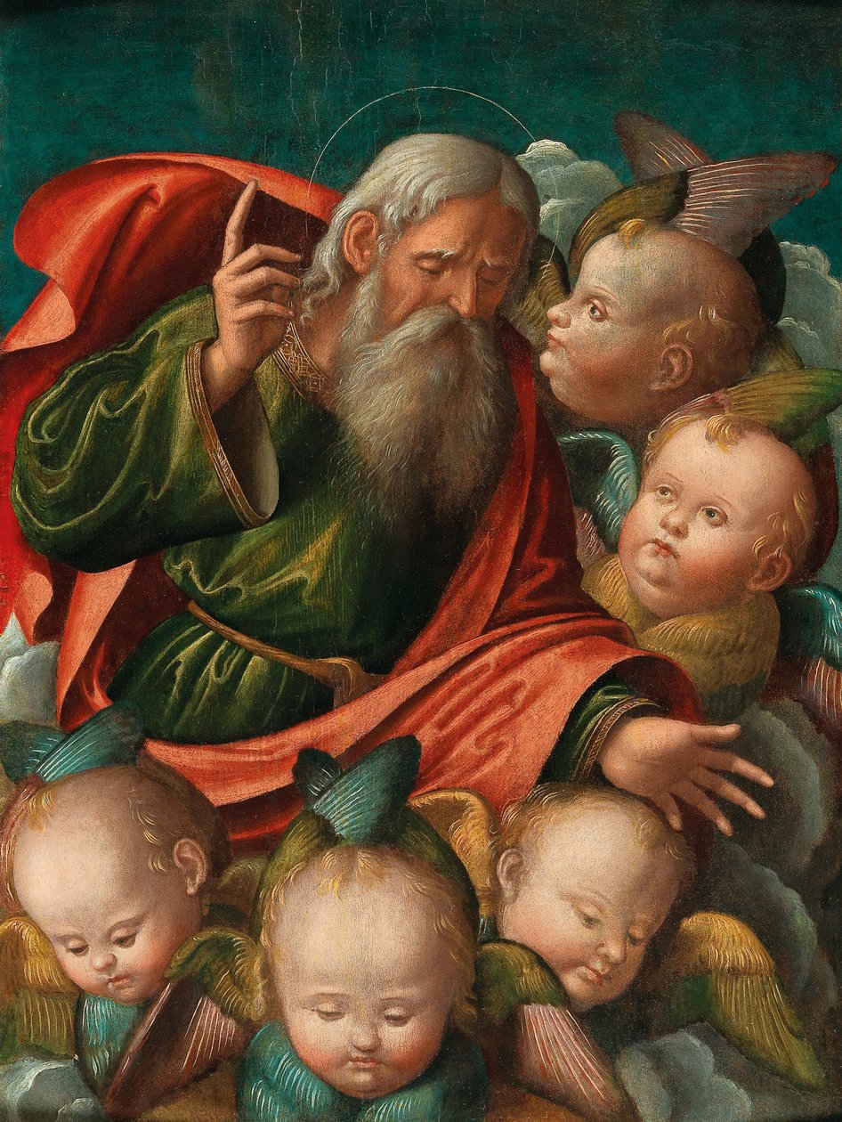 God the Father, surrounded by angels by Baldassarre Carrari the Younger
