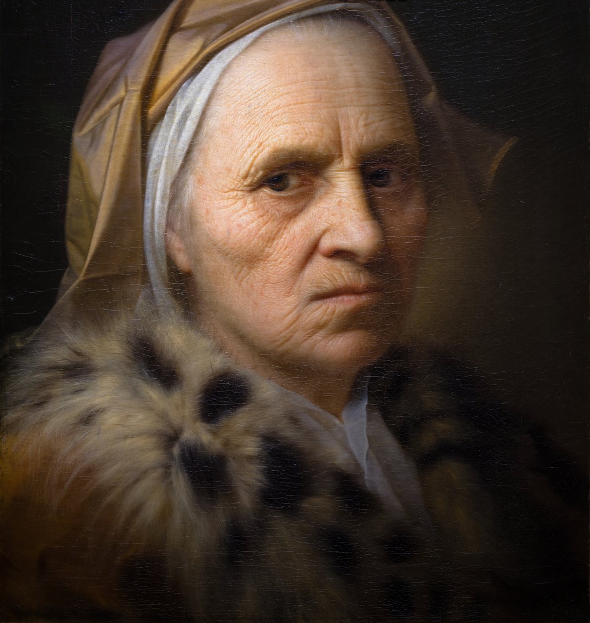 Old Woman (detail) by Balthasar Denner