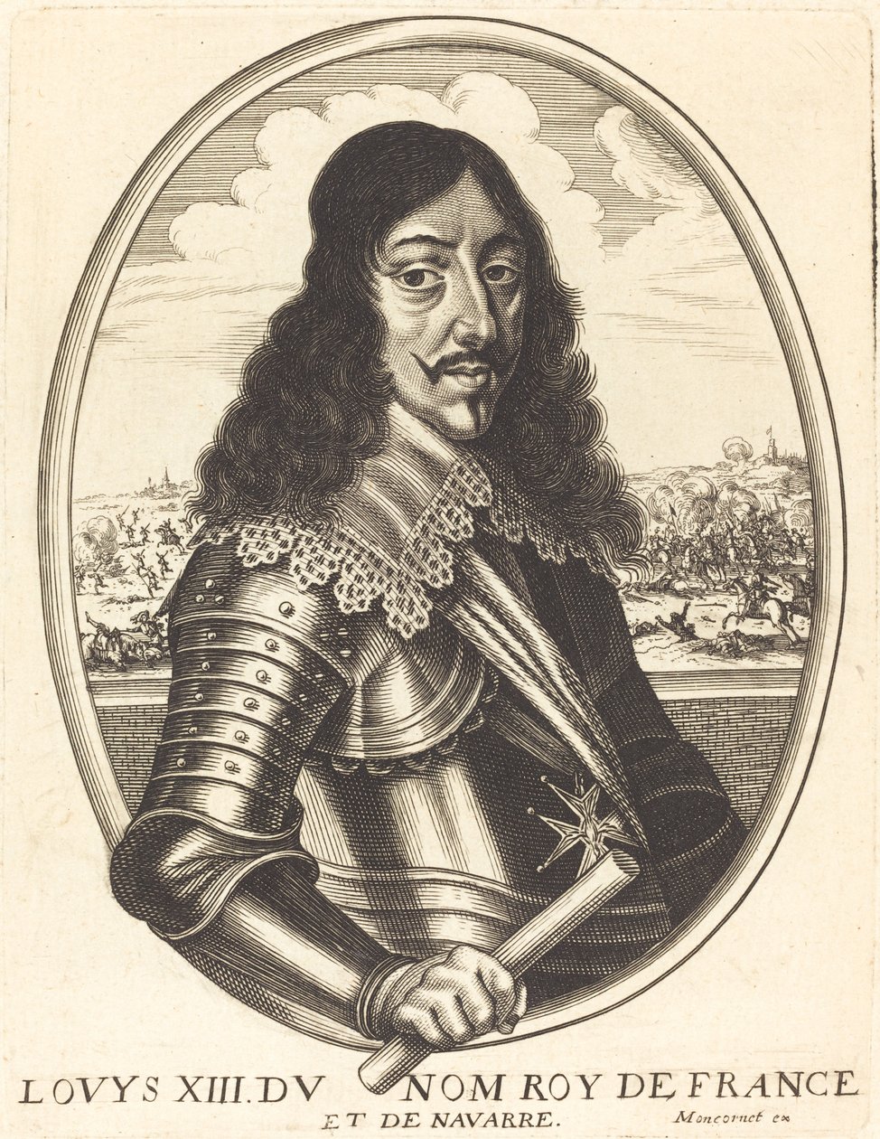 Louis XIII, King of France by Balthasar Moncornet