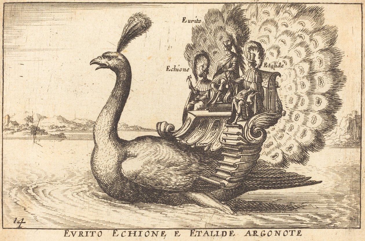 Eurytus, Echion, and Aethalides, Argonauts by Balthasar Moncornet after Remigio Cantagallina