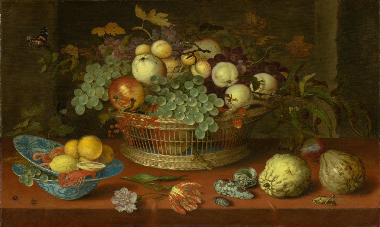 Still Life with Basket of Fruit, 1622 by Balthasar van der Ast