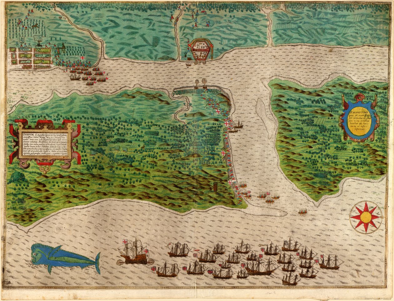 Augustine from Drakes West Indian Voyage 1585 - 86 by Baptista Boazio