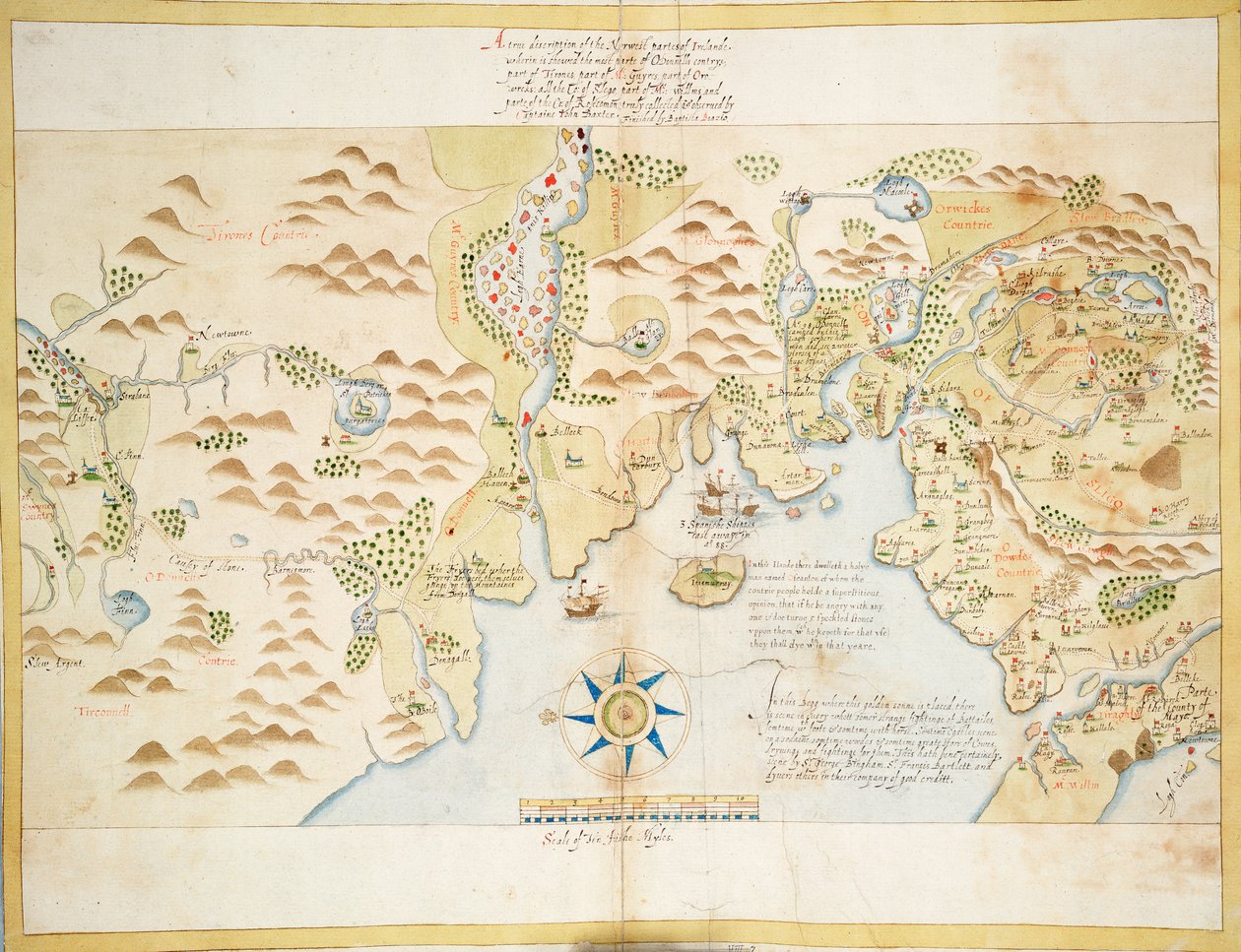 Donegal and Sligo Bays, Ireland, c.1600 by Baptista Boazio