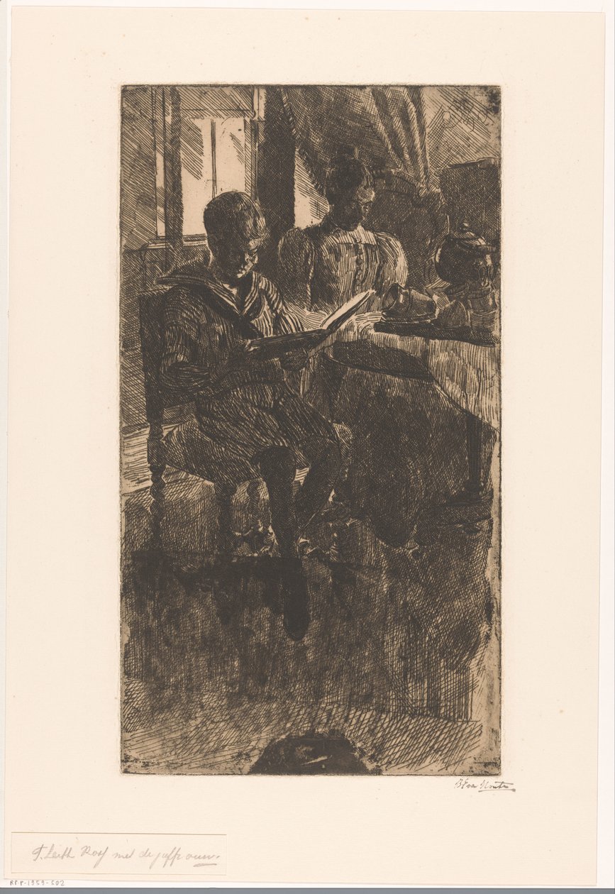 F. Leith Ross with the Lady by Barbara Elisabeth van Houten (signed by artist)