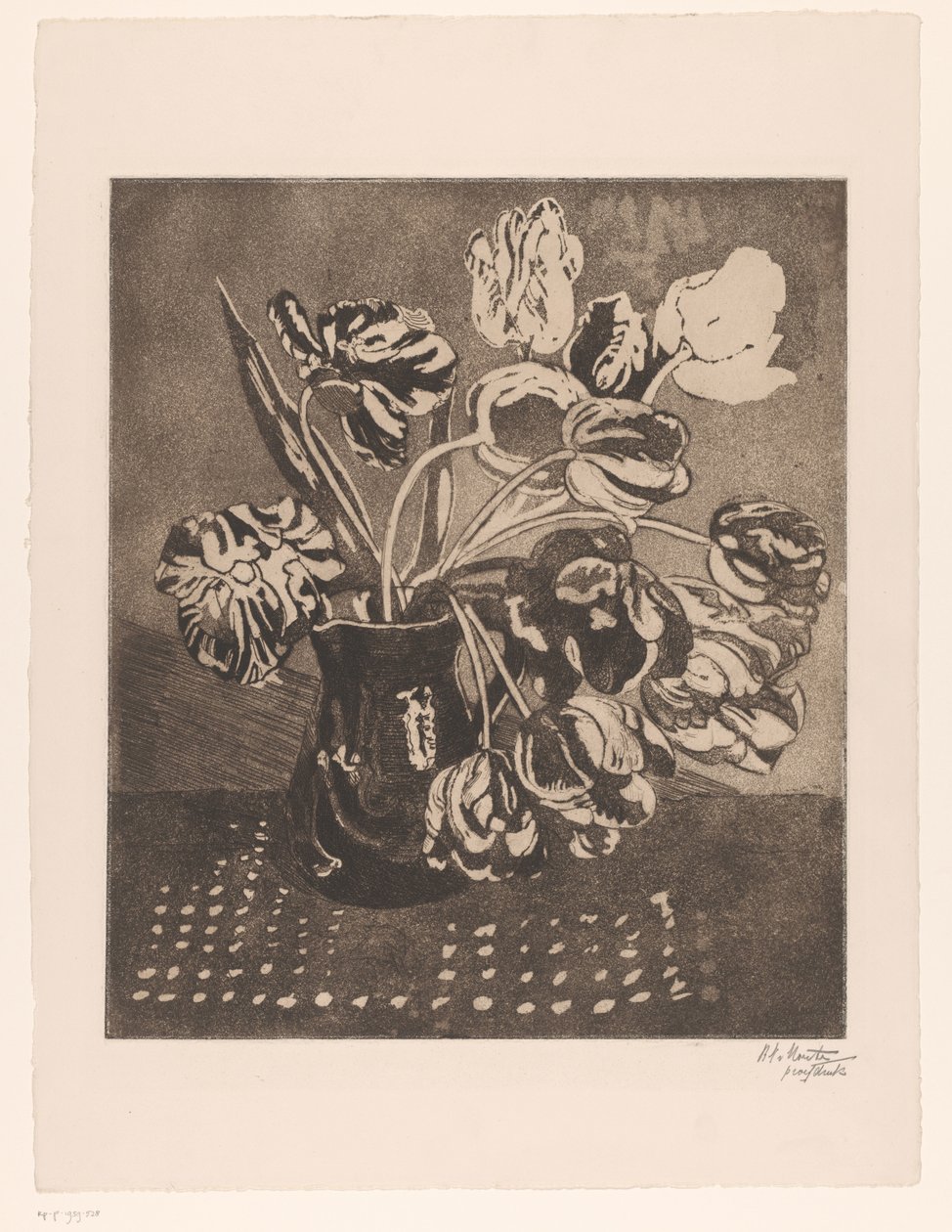 Tulips in a Jug by Barbara Elisabeth van Houten (signed by artist)