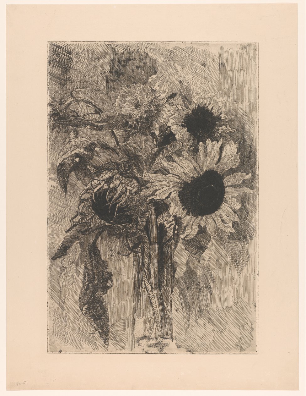 Sunflowers in a Vase by Barbara Elisabeth van Houten (signed by artist)
