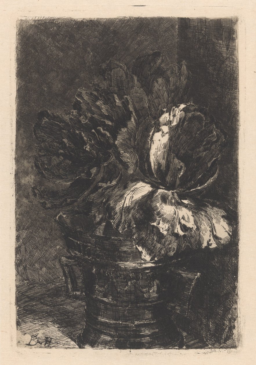 Tulips in Copper Mortar by Barbara Elisabeth van Houten