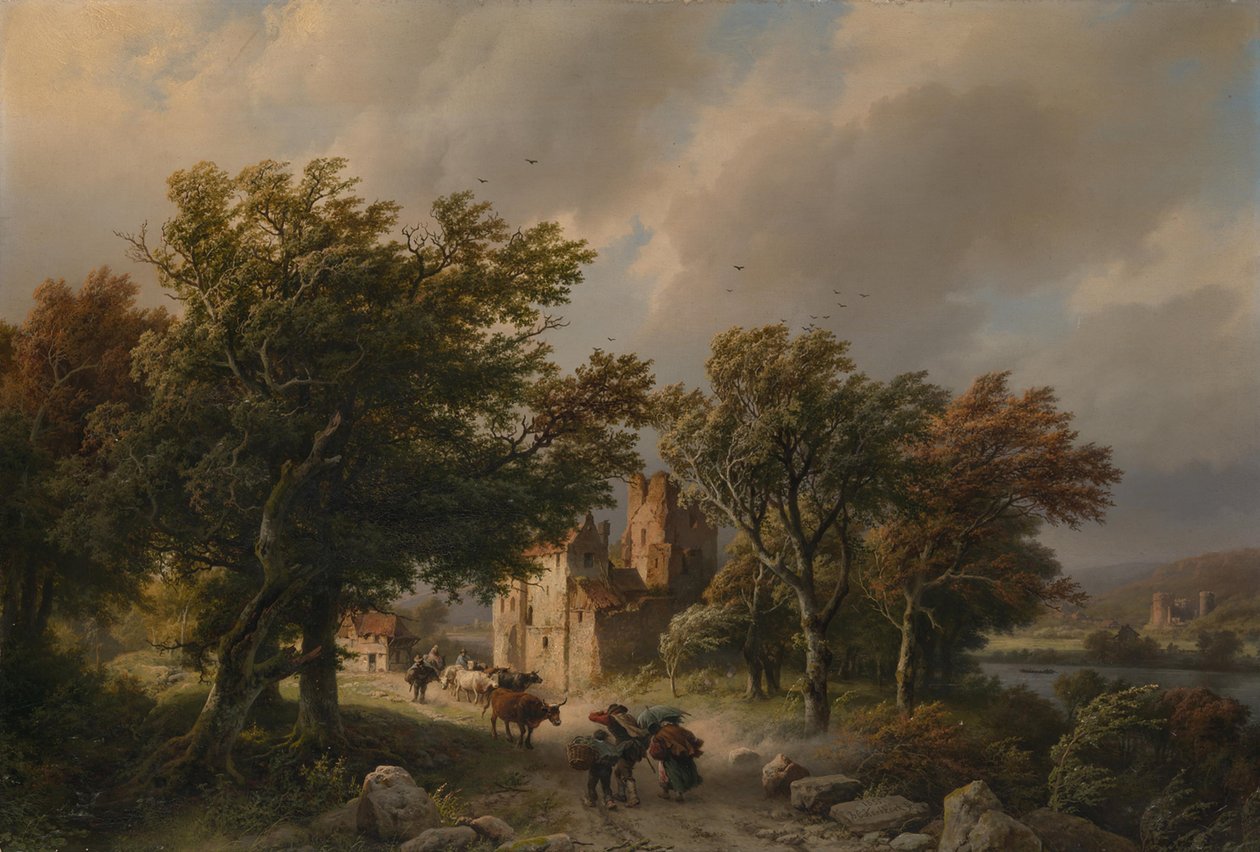 The Gust of Wind by Barend Cornelis Koekkoek