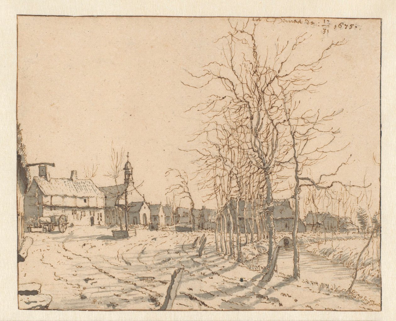 View of Gemert, North Brabant by Barend Klotz (attributed to)