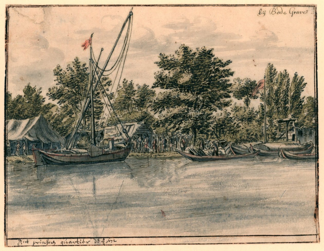 View of Willem III’s Quarter near Bodegraven by Barend Klotz (possibly)