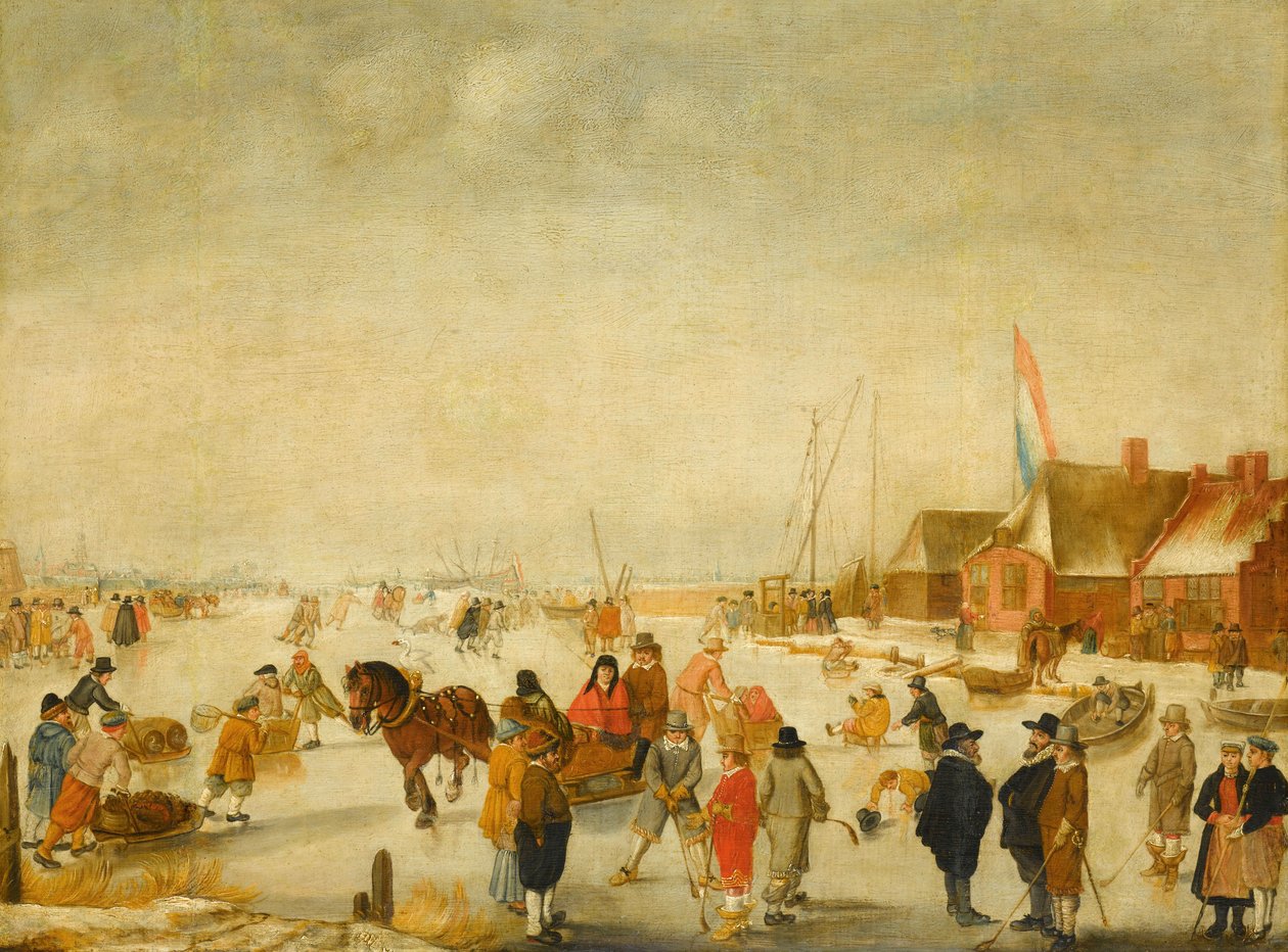 Enjoying the Ice by Barent Avercamp