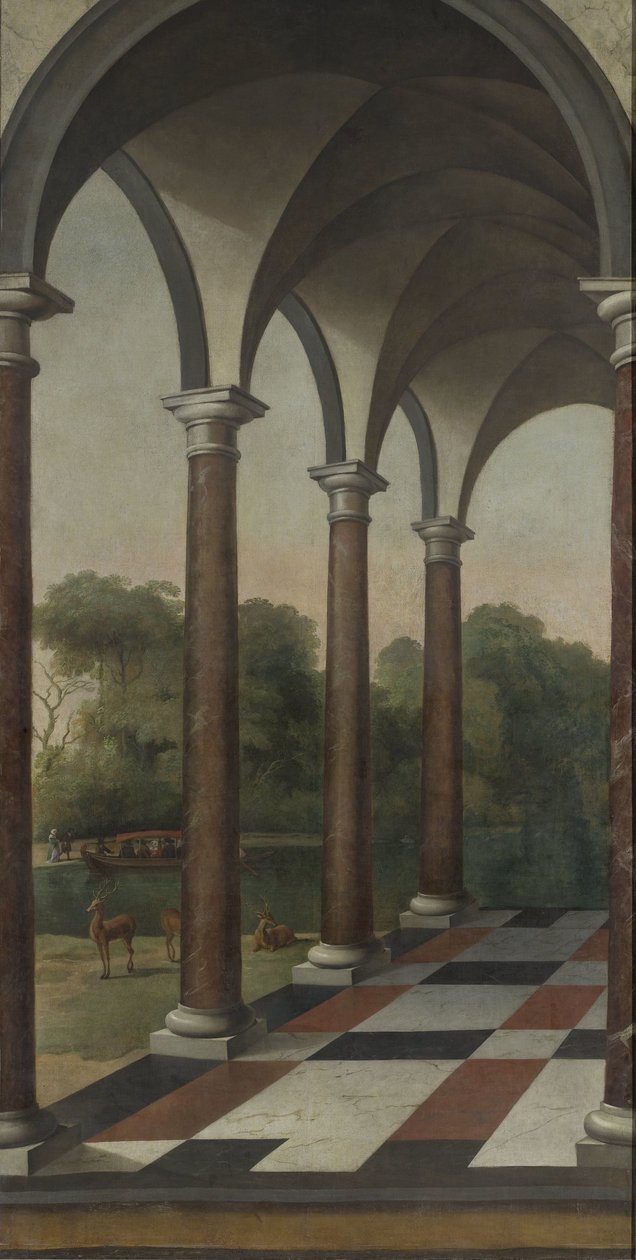 Colonnade Leading to a Park by Barent Fabritius (attributed to)