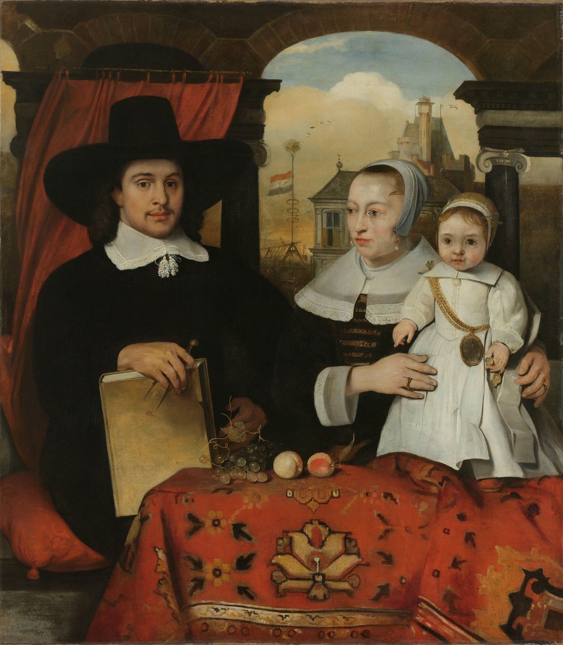 Willem van der Helm (c. 1625-75), Municipal Architect of Leiden, with his Wife Belytgen Cornelisdr van der Schelt (d. 1661) and their Son Leendert (1622-64) by Barent Fabritius