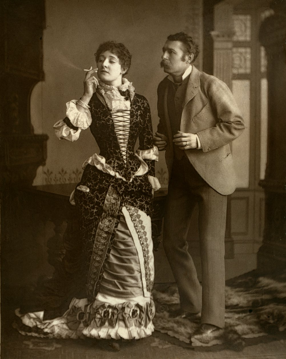 Mary Rorke and Charles Wyndham, British actors, 1882 by Barnes and Bell Brown