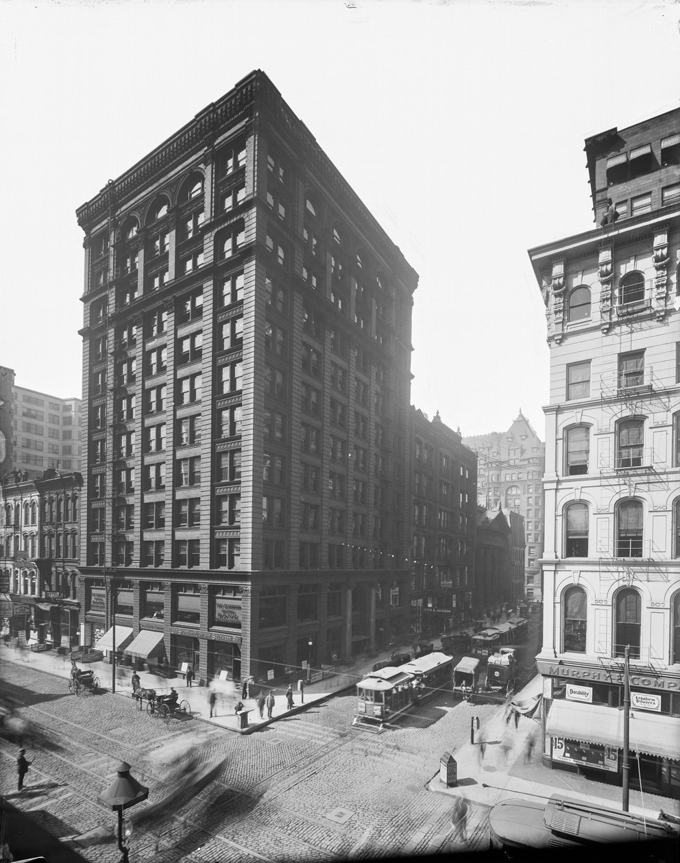 105 West Monroe Street, Chicago, Illinois, USA, c.1895 (b/w photo) by Barnes and Crosby