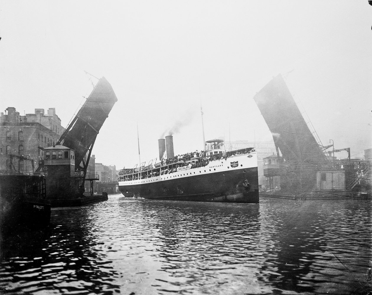 Eastland ship, Chicago, Illinois, USA, c.1900 by Barnes and Crosby