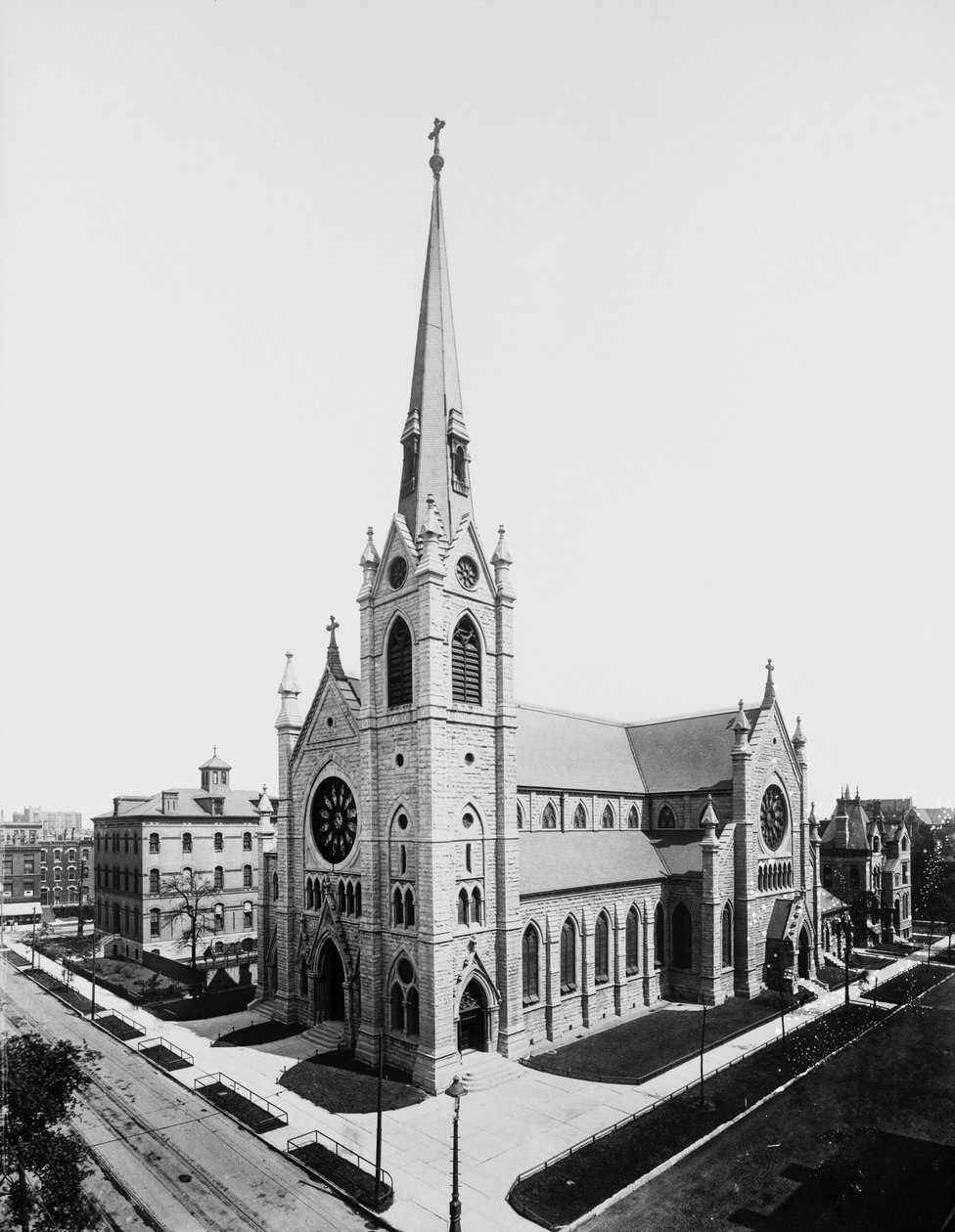 Holy Name Cathedral, Chicago, Illinois, USA, c.1895 by Barnes and Crosby