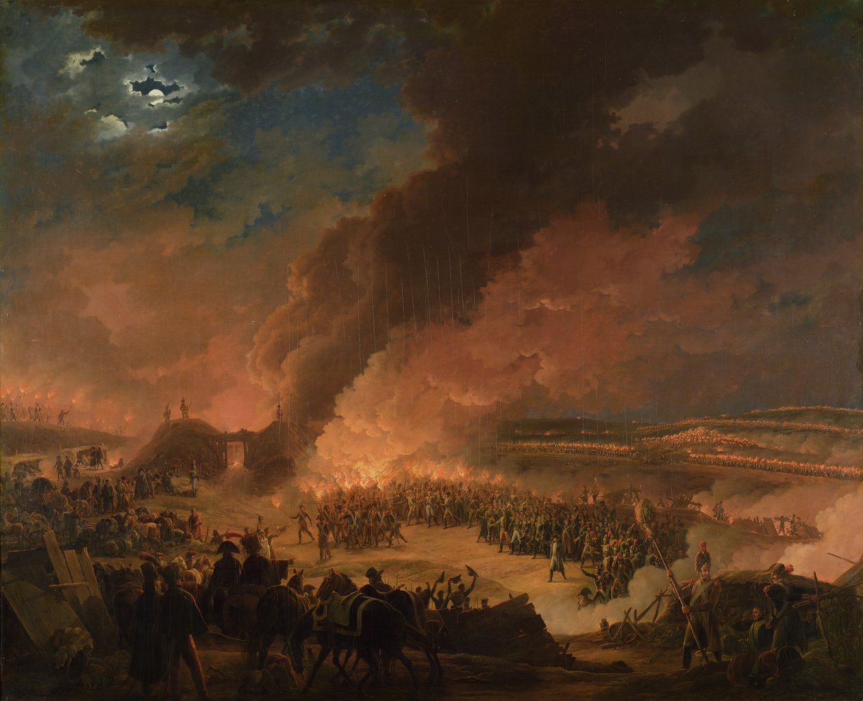 Napoleon Visiting the Bivouacs on the Eve of the Battle of Austerlitz, 1st December 1805 by Baron Louis Albert Bacler d