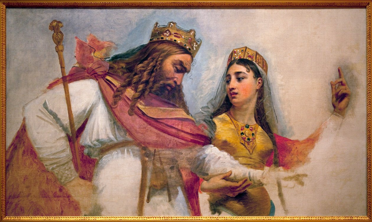 Clovis and Clothilde; Clovis I, King of the Franks and His Wife Clothilde, Who Converted Him to the Catholic Faith by Baron Antoine Jean Gros