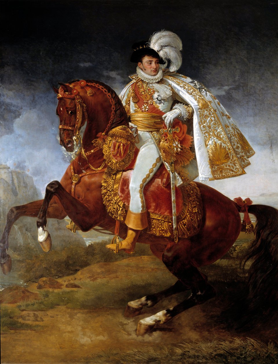 Equestrian Portrait of Jerome Bonaparte, King of Westphalia by Baron Antoine Jean Gros