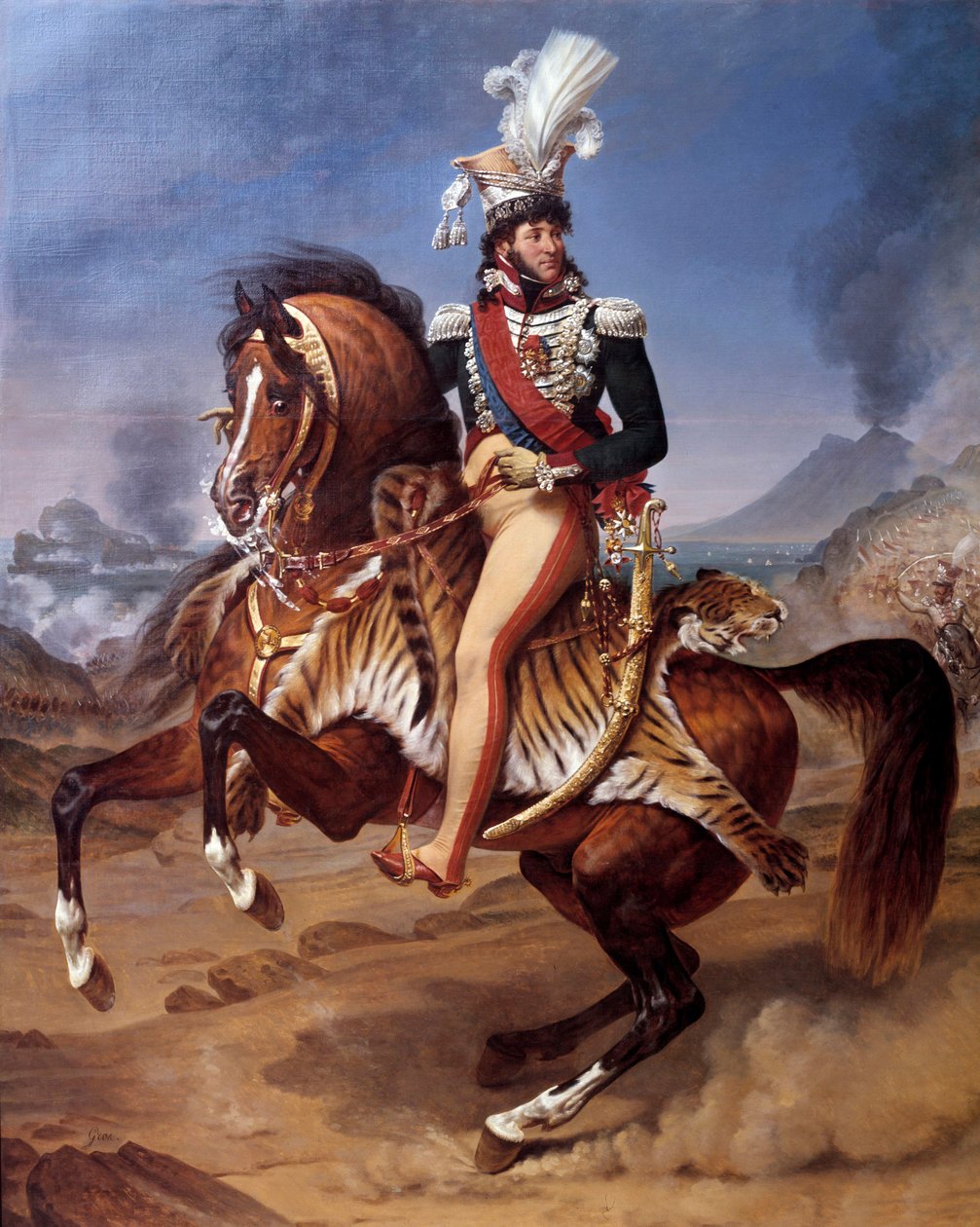 Equestrian Portrait of Joachim Murat (1767-1815), King of Naples by Baron Antoine Jean Gros