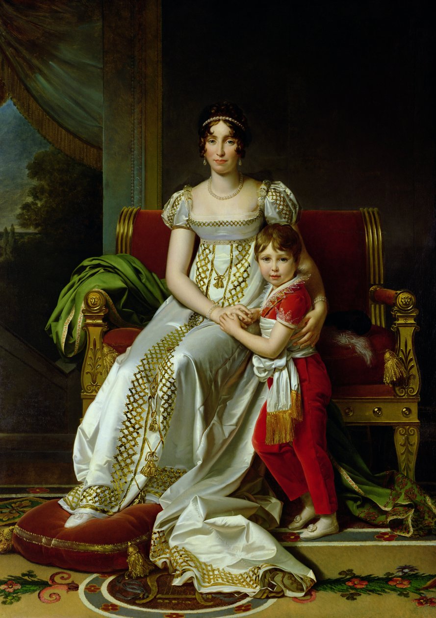 Hortense de Beauharnais, Queen of Holland, and her Son, Napoleon Charles Bonaparte by Baron François Pascal Simon Gérard