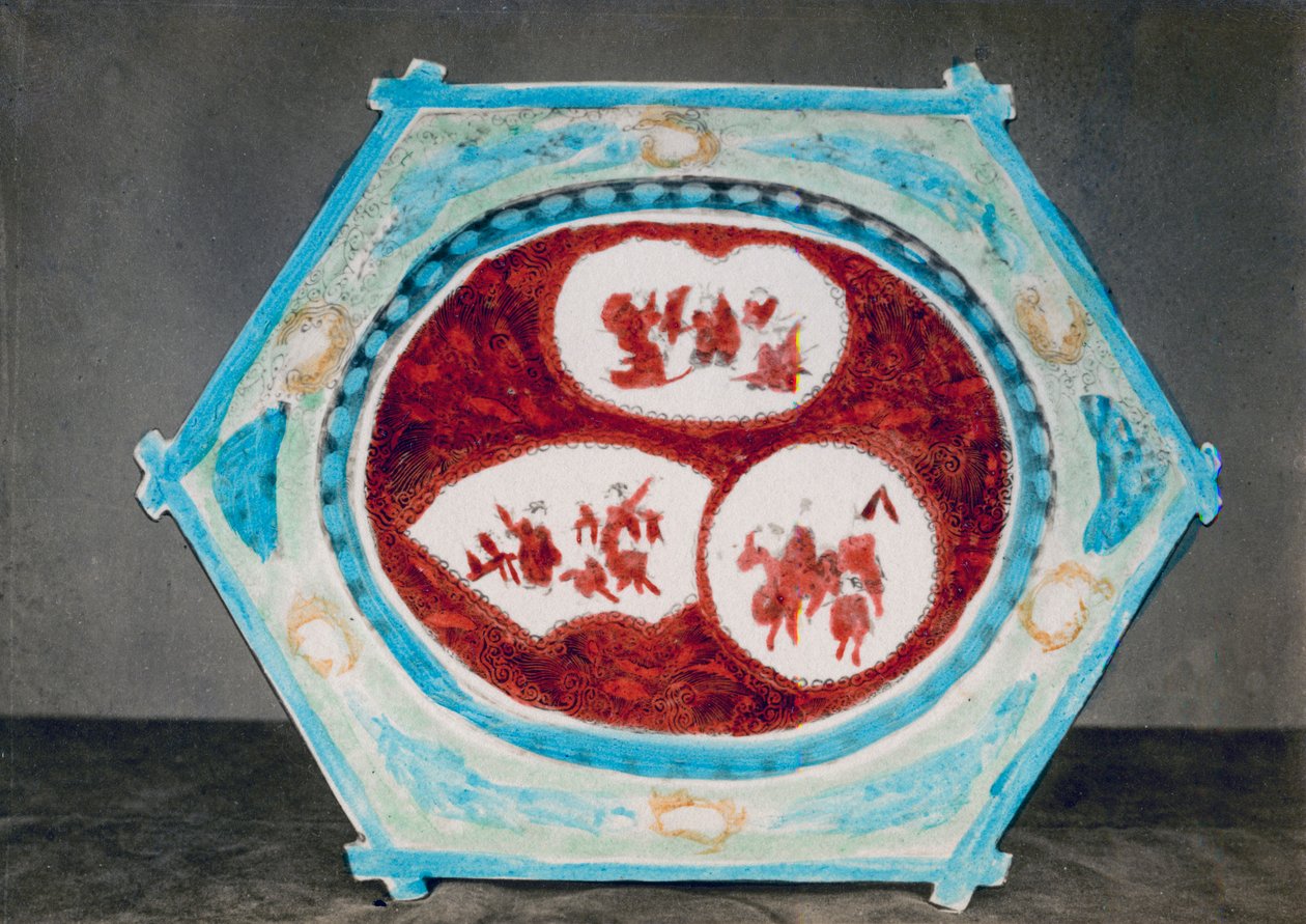 Kaga or Kutani Plate by Baron Raimund von Stillfried
