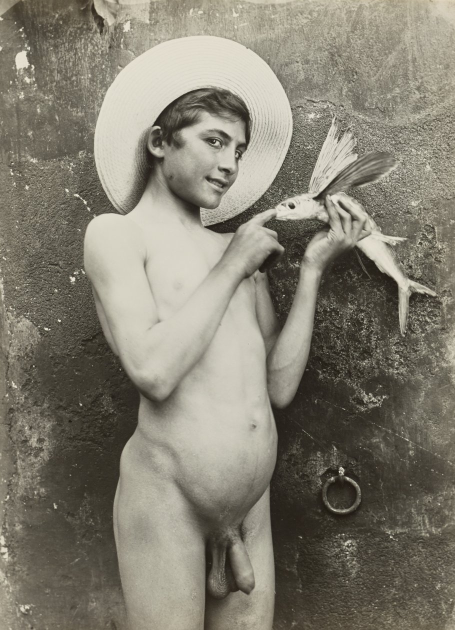 Boy with Fish by Baron Wilhelm von Gloeden