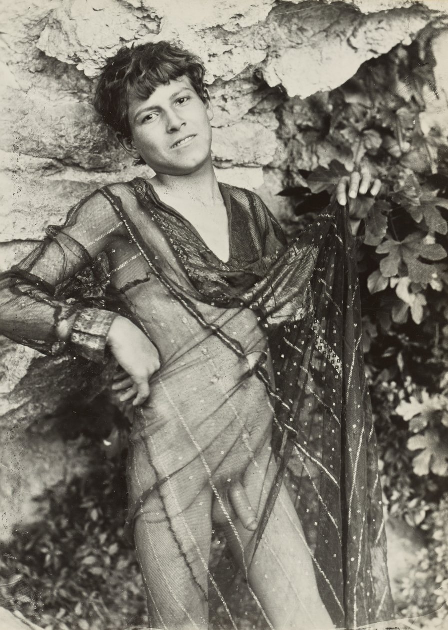 Nude Youth Wearing a Transparent Dress by Baron Wilhelm von Gloeden