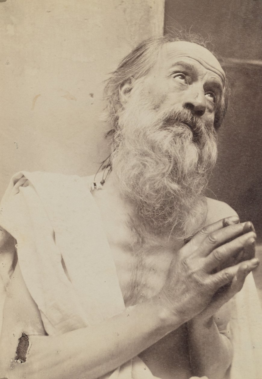 Portrait of Man Praying by Baron Wilhelm von Gloeden