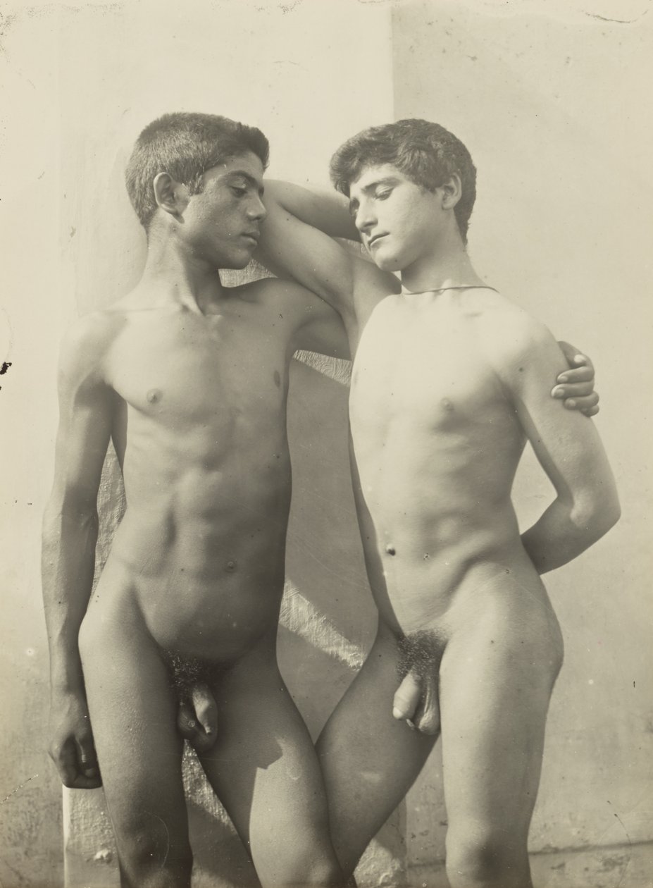 Two Nude Youths by Baron Wilhelm von Gloeden