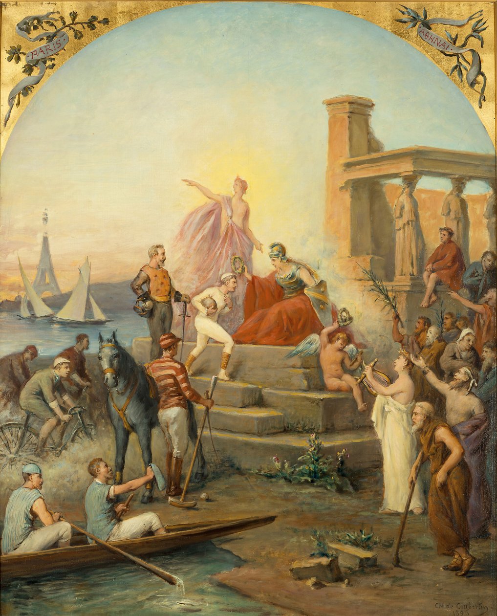 Allegory of Sports, 1896 by Baron de Coubertin Frédy Charles Louis