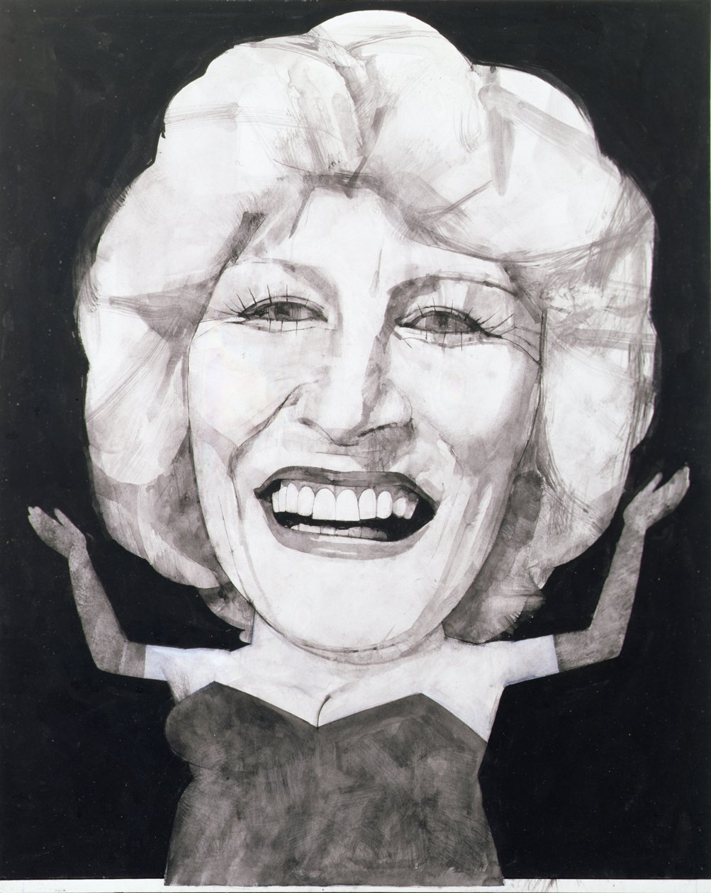 Portrait of Faith Brown, 1970s by Barry Fantoni