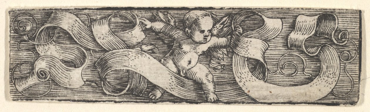 Boy Stepping to the Right over Banderoles by Barthel Beham