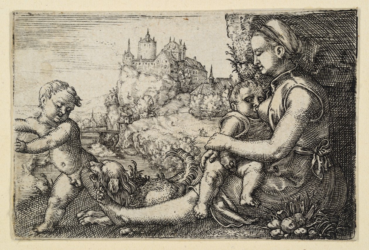 Mother with Two Boys by Barthel Beham