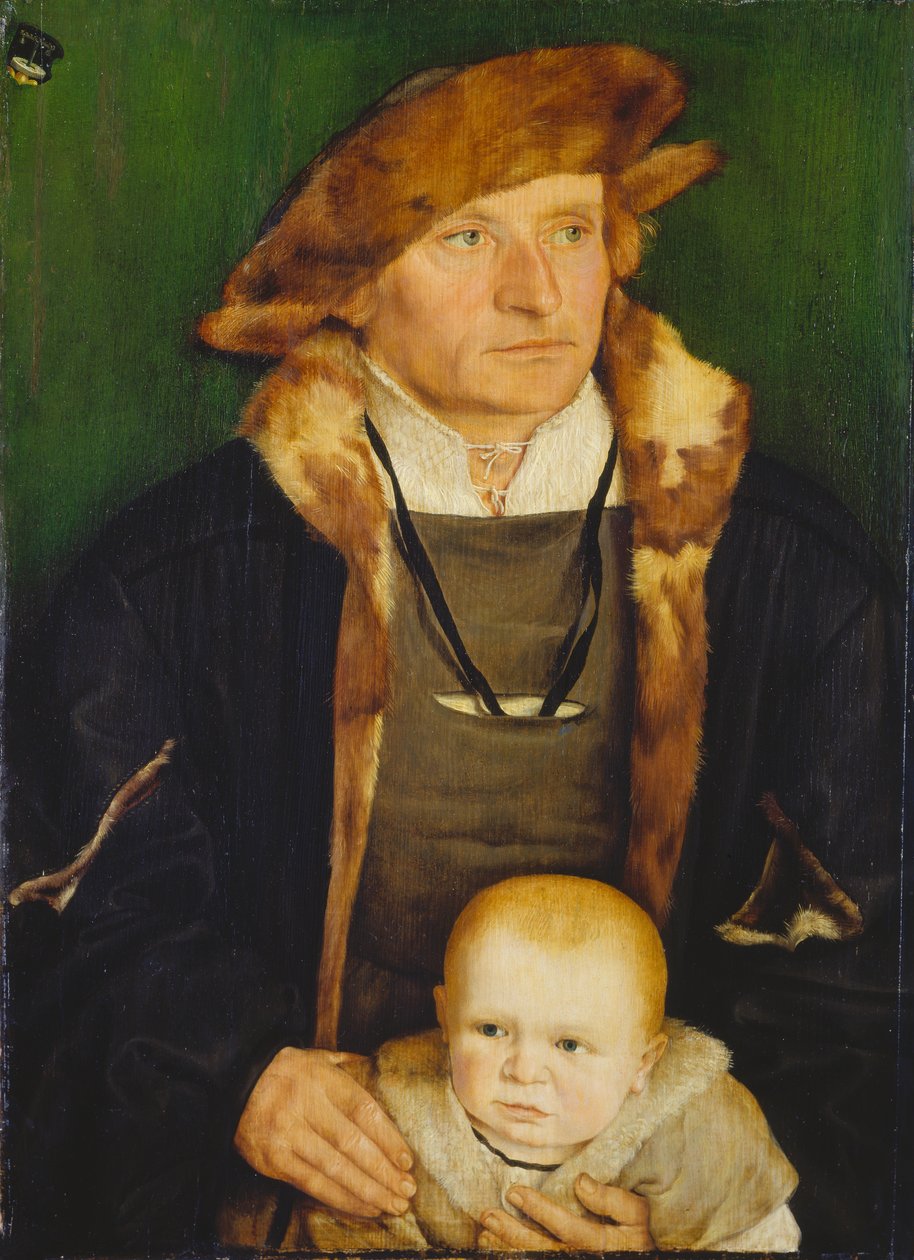 Portrait of Hans Urmiller and his Son by Barthel Beham