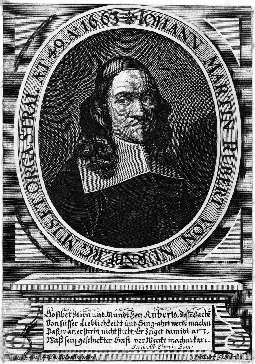 Organist and Composer Johann Martin Rubert (ca. 1614-1677) by Bartholomé Iselburg