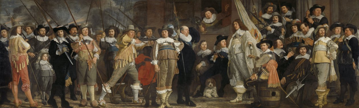 Officers and Other Members of the Militia of District VIII in Amsterdam Led by Captain Roelof Bicker and Lieutenant Jan Michielsz. Blaeuw by Bartholomeus van der Helst