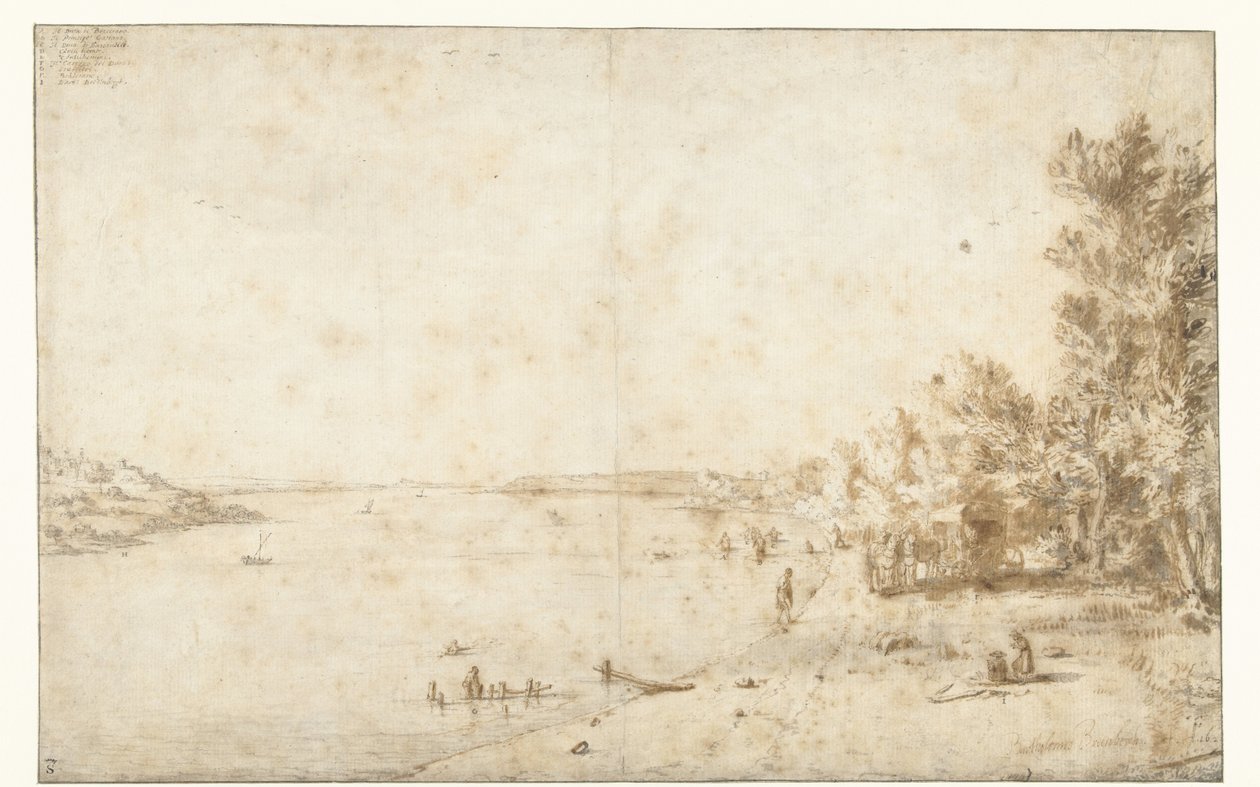 Duke of Bracciano at Lake Bracciano by Bartholomeus Breenbergh