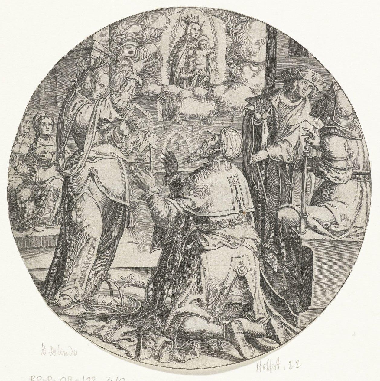 Mary with the Child Appears to Emperor Augustus by Bartholomeus Willemsz. Dolendo