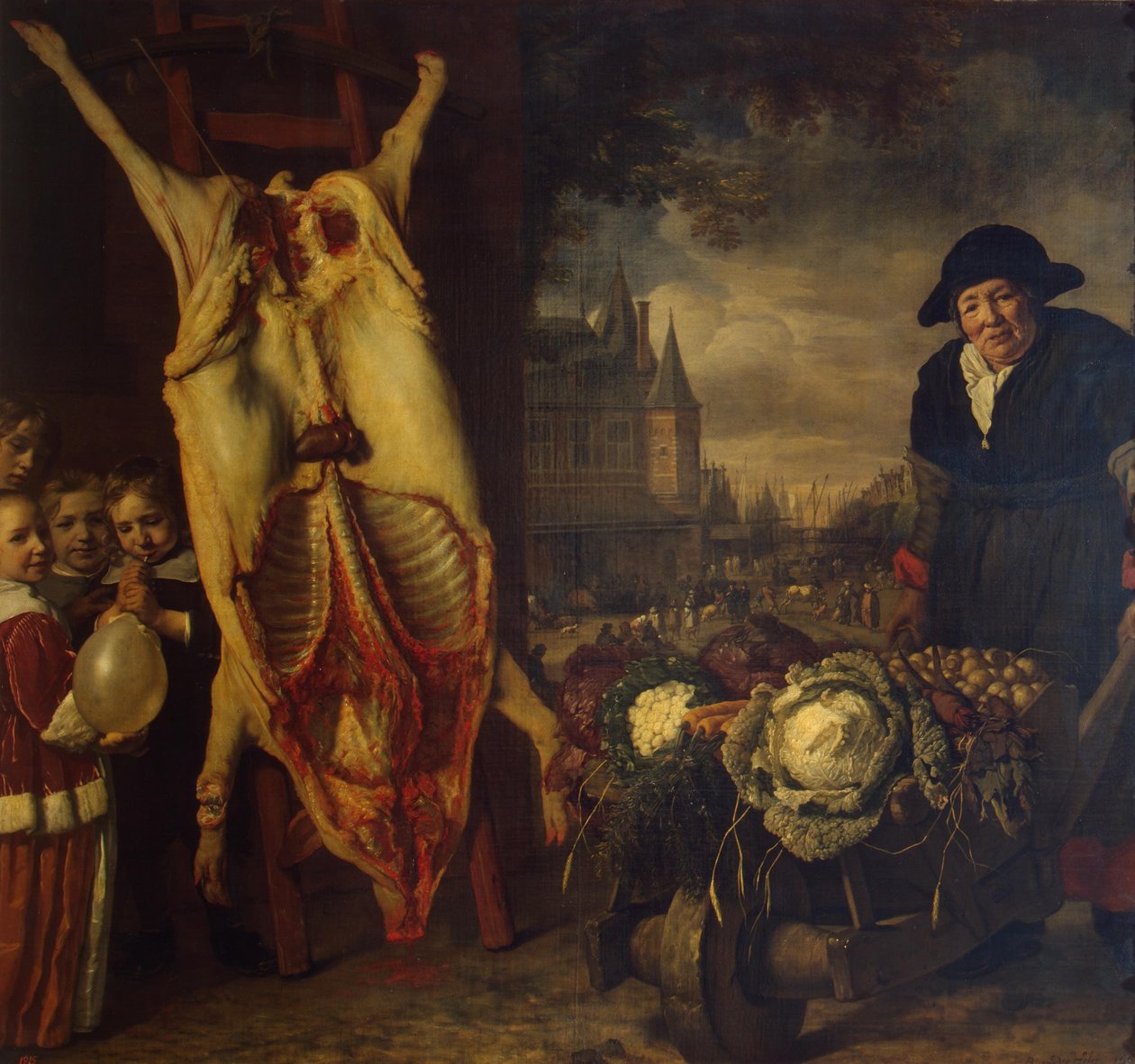 The Nieuwmarkt in Amsterdam by Bartholomeus van der Helst