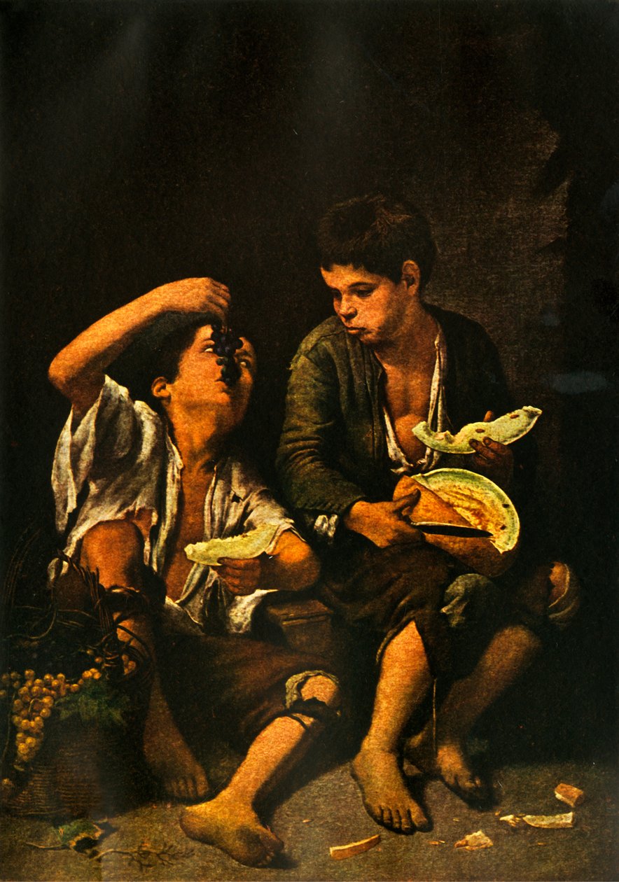 Boys eating Fruit by Bartolomé Esteban Murillo