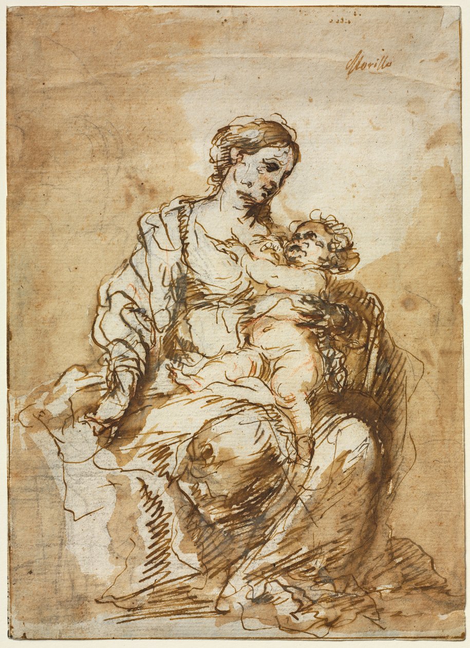 Madonna Nursing the Christ Child, c. 1670 by Bartolomé Esteban Murillo