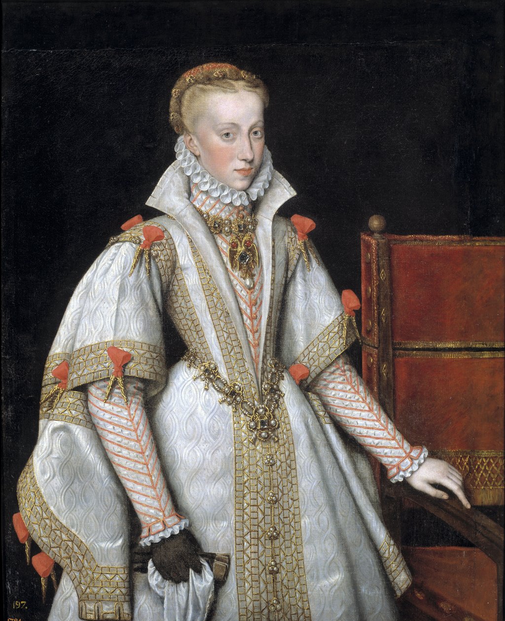 Portrait of Anna of Austria, Queen consort of Spain, 1616 by Bartolomé González y Serrano