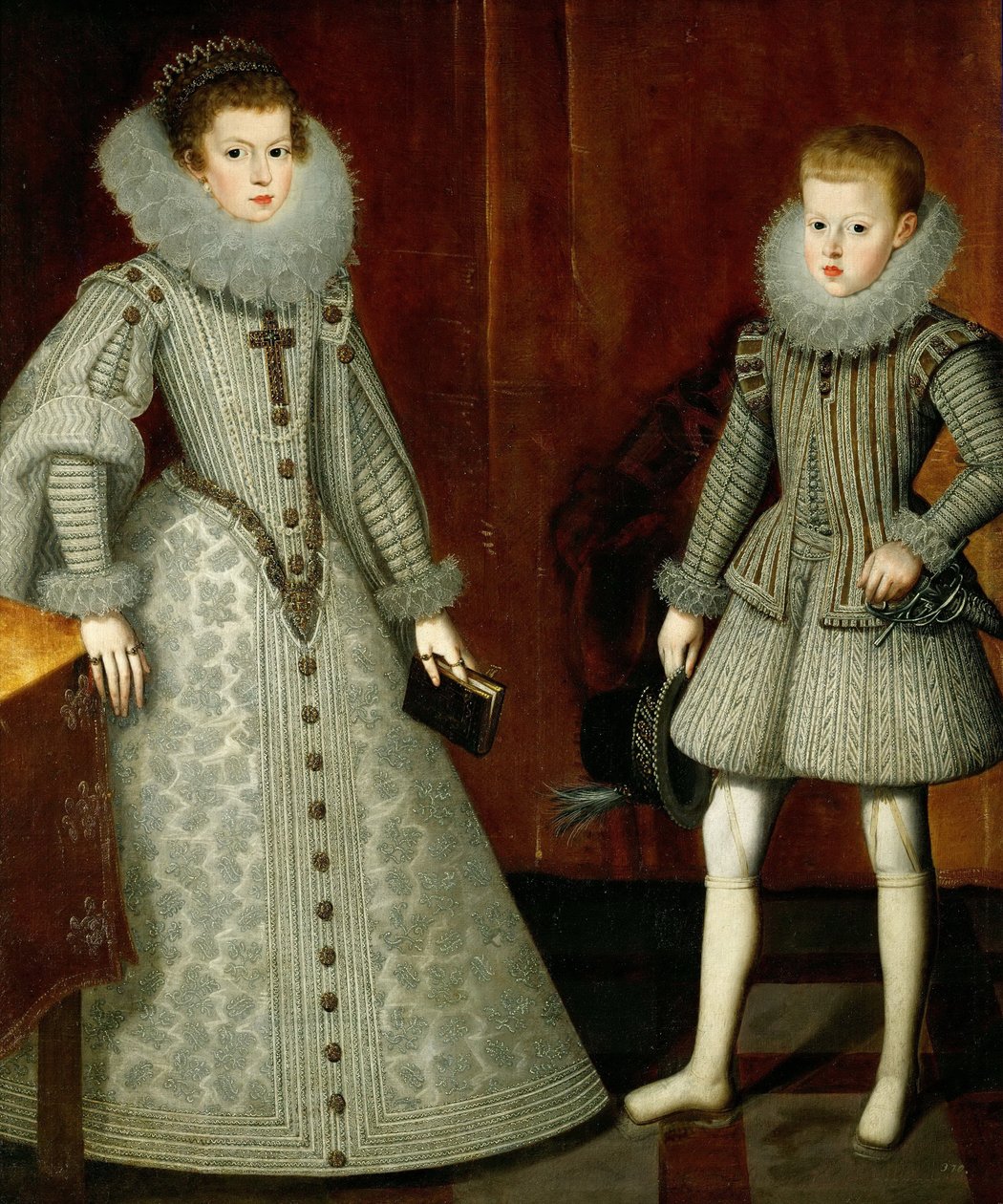 The Infante Philip, Later King Philip IV of Spain and His Sister Anne of Austria by Bartolomé González y Serrano