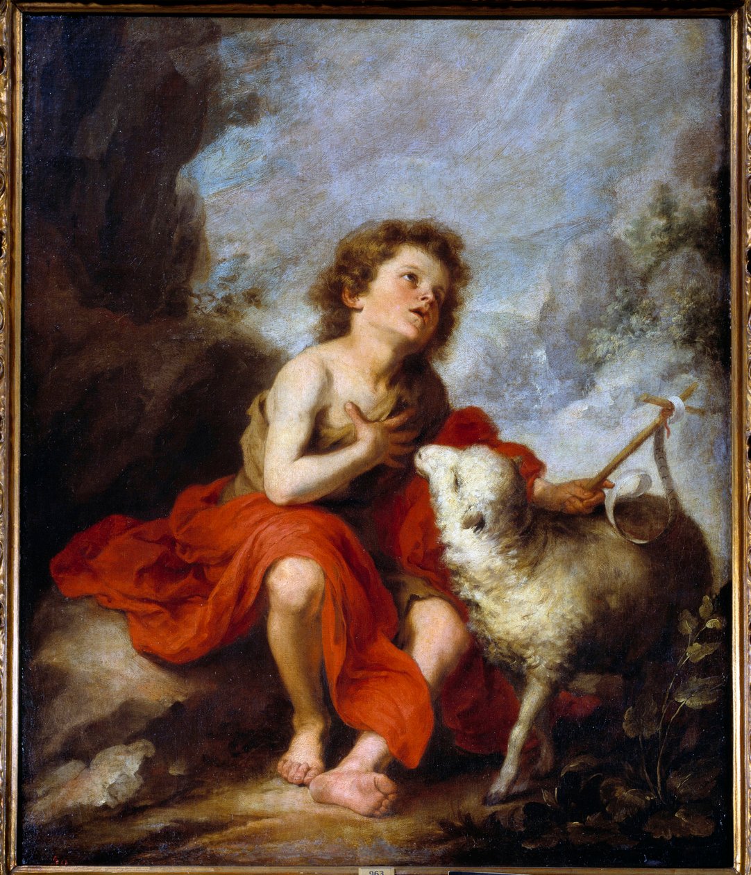 Representation of Saint John the Baptist Child. Painting by Bartolome Murillo (17th century) Madrid, Prado Museum by Bartolomé Esteban Murillo