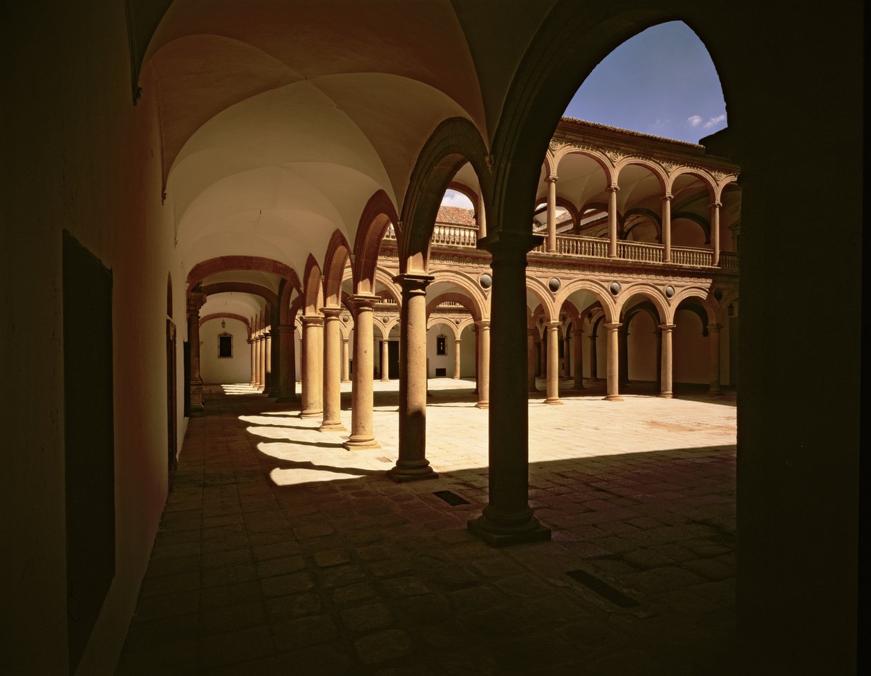View of the Gallery of the Inner Courtyards of the Hospital, Designed by Bartolome Bustamante by Bartolome de Bustamante